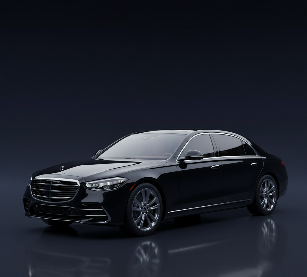 Mercedes S-Class chauffeur car — First Class Limousine Zurich limousine service