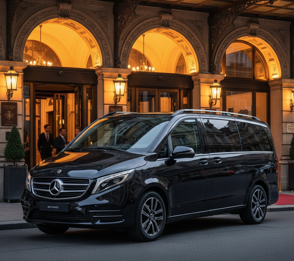 Mercedes V-Class chauffeur car — Group Transfer Van Zurich limousine service